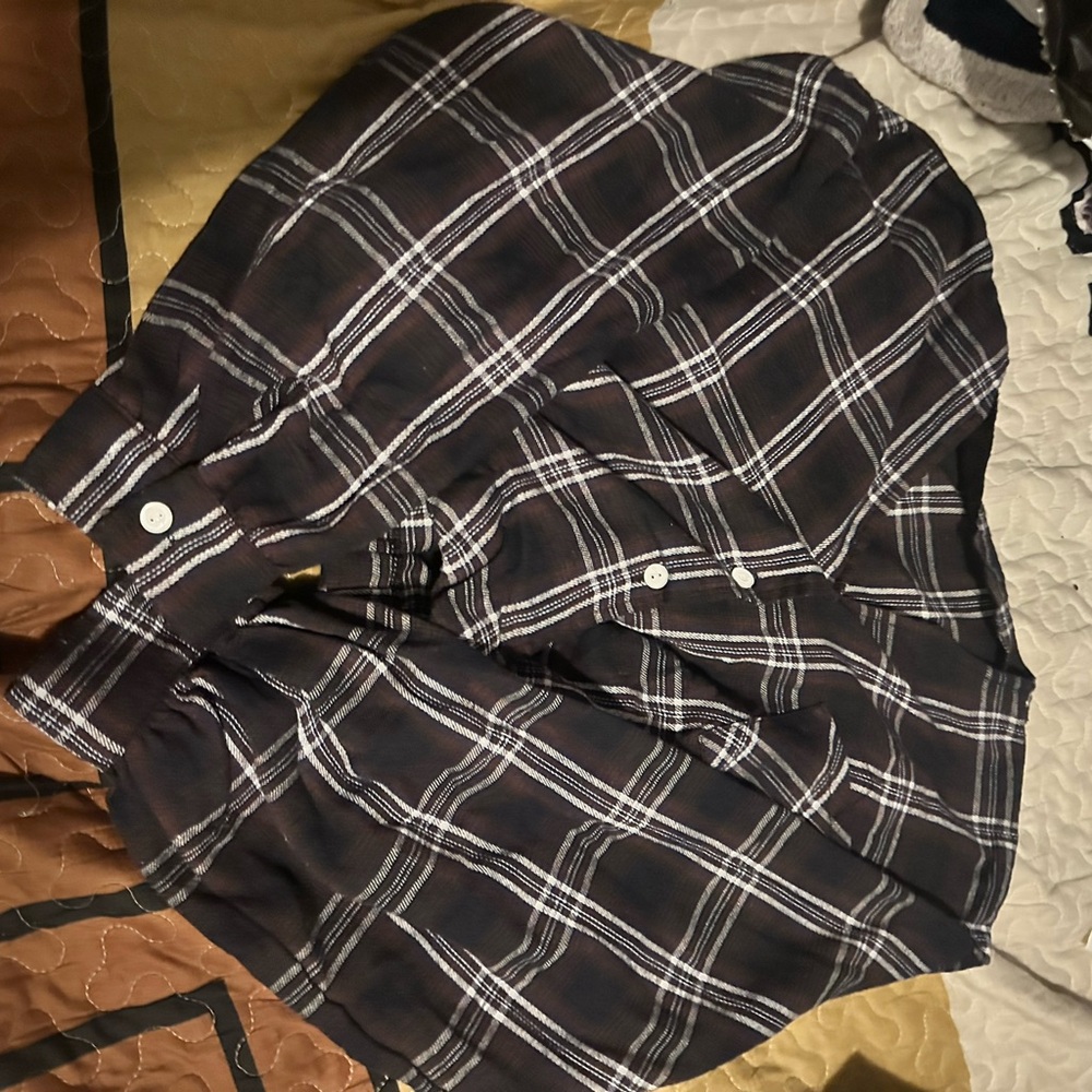 SHEIN Black and White Bubble Midi Skirt